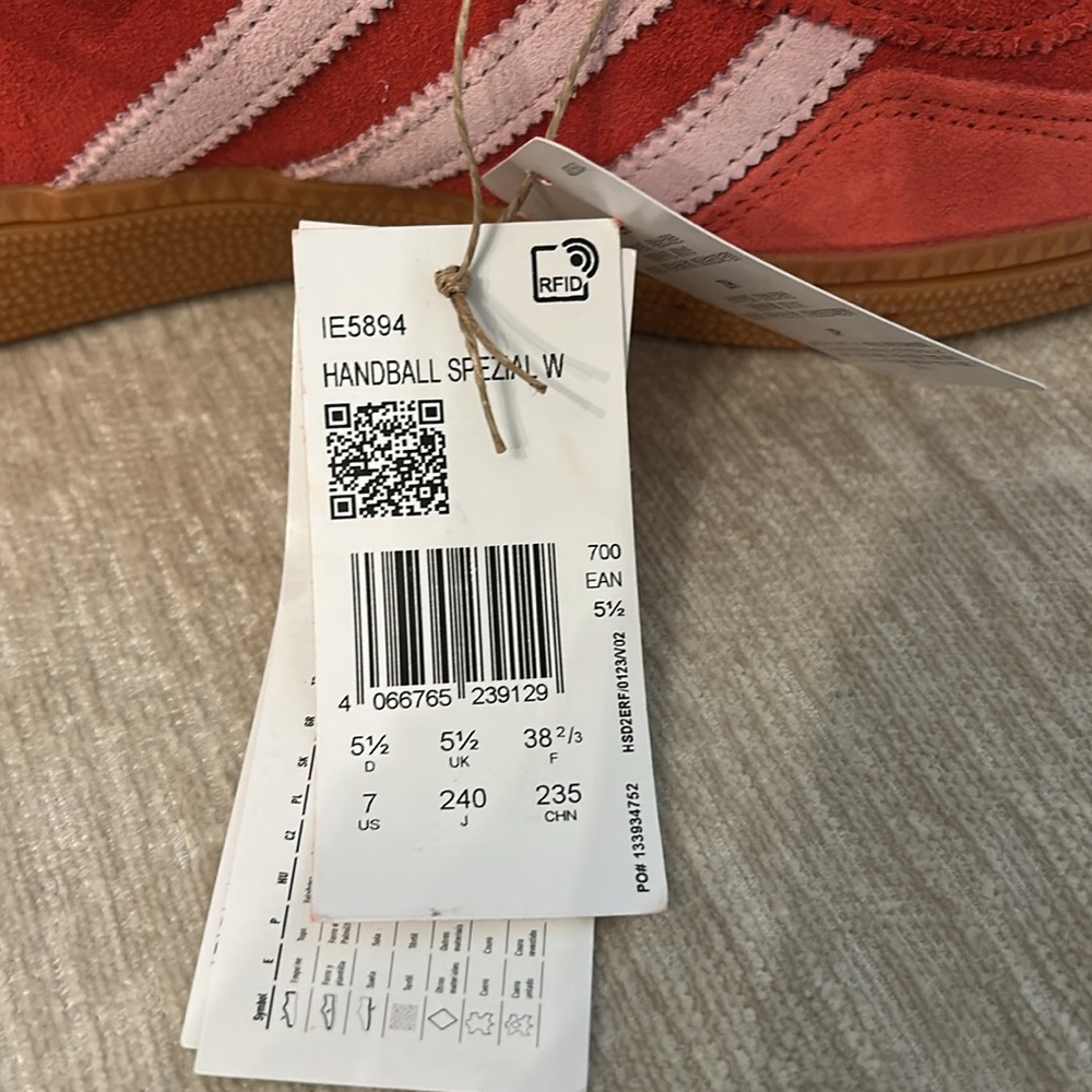 Adidas NWT Handball Spezial Pink and Red Sneakers - Picture 5 of 7